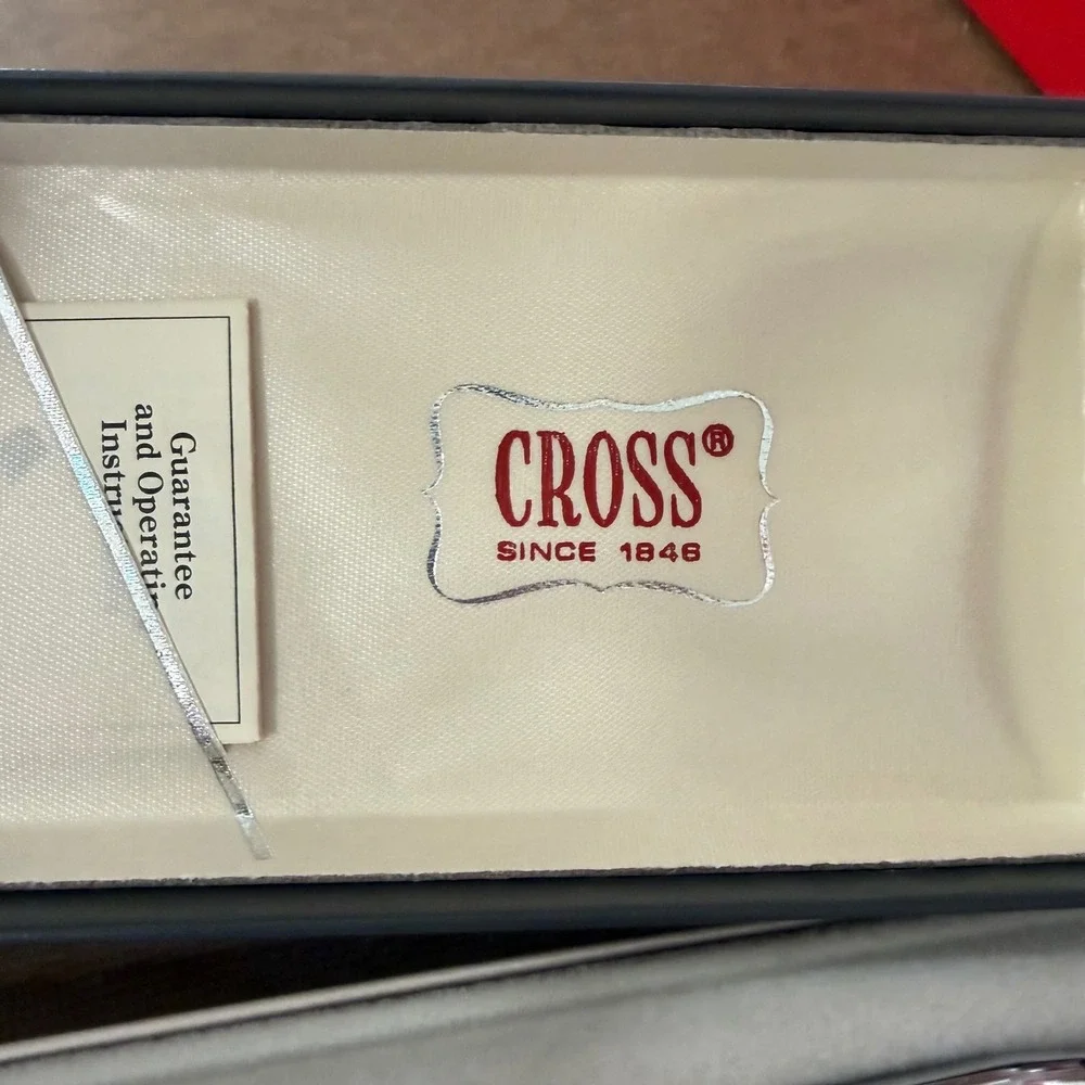 Cross Century Lustrous Chrome Ballpoint Pen and Pencil Set 3501 Vintage USA